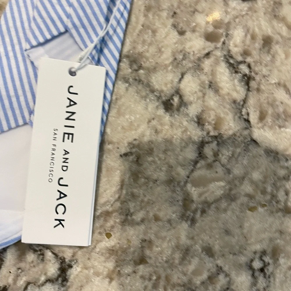 Janie and Jack Blue and White Striped Tie